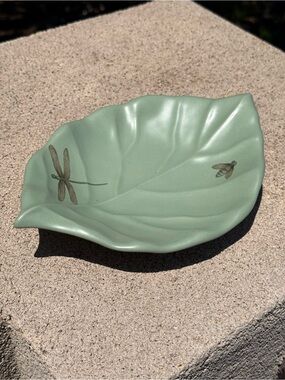 Pfaltzgraff Naturewood Mint Green Ceramic Plate